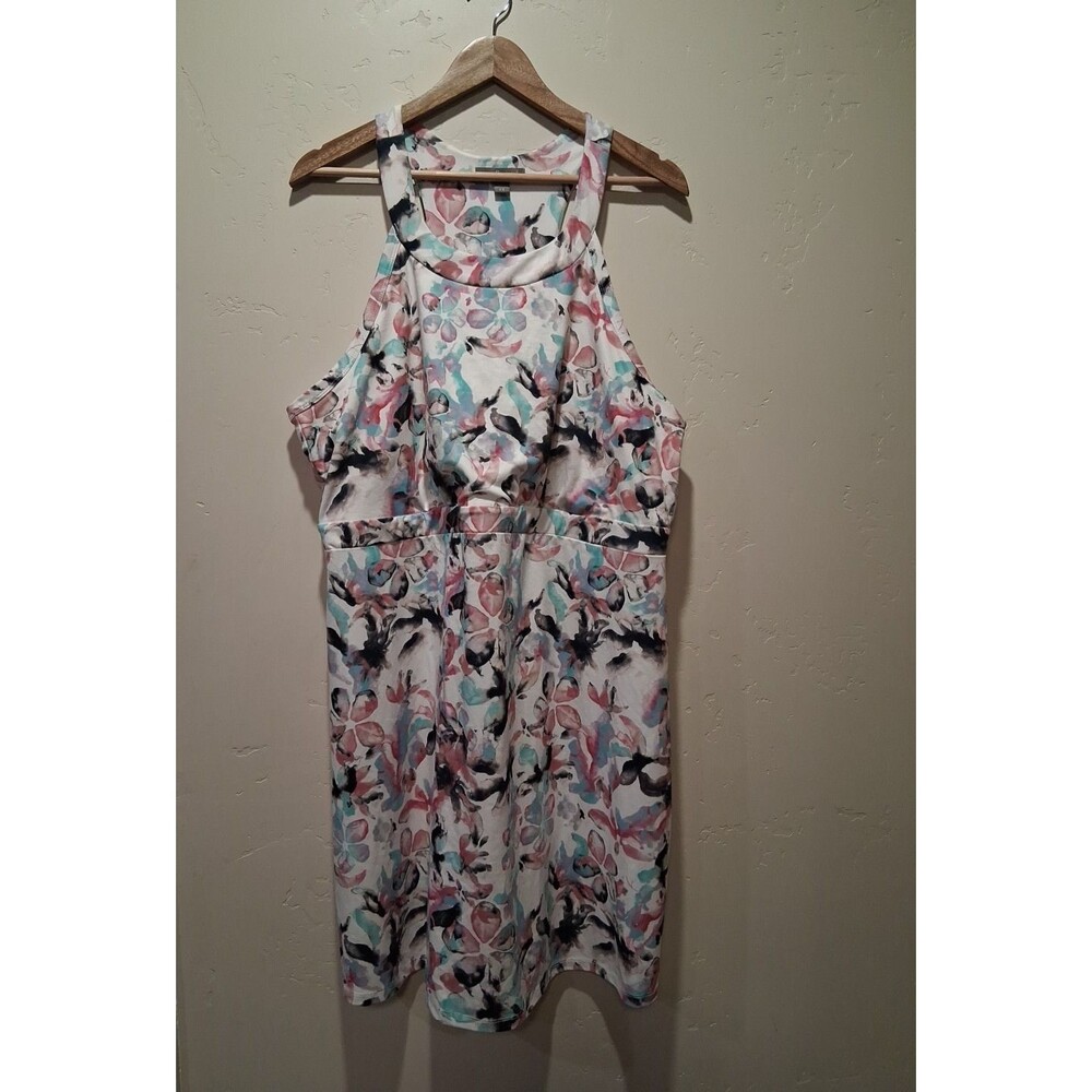 Peace & Pearls Women's Size 1X Halter Dress Pastel Florals Easter Spring Modest